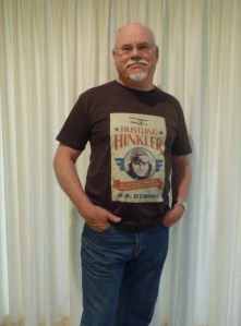 The author in his Hustling Hinkler T-shirt