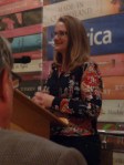 Meg Vann, QWC CEO, launching Hustling Hinkler at Riverbend Books, Brisbane 