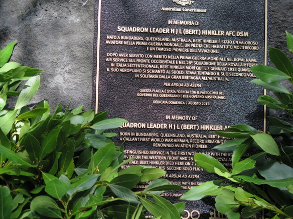 Bert Hinkler Memorial, Mt Pratomagno, Italy