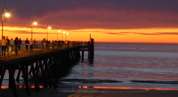 Glenelg Jetty Adelaide 8pm in mid-October